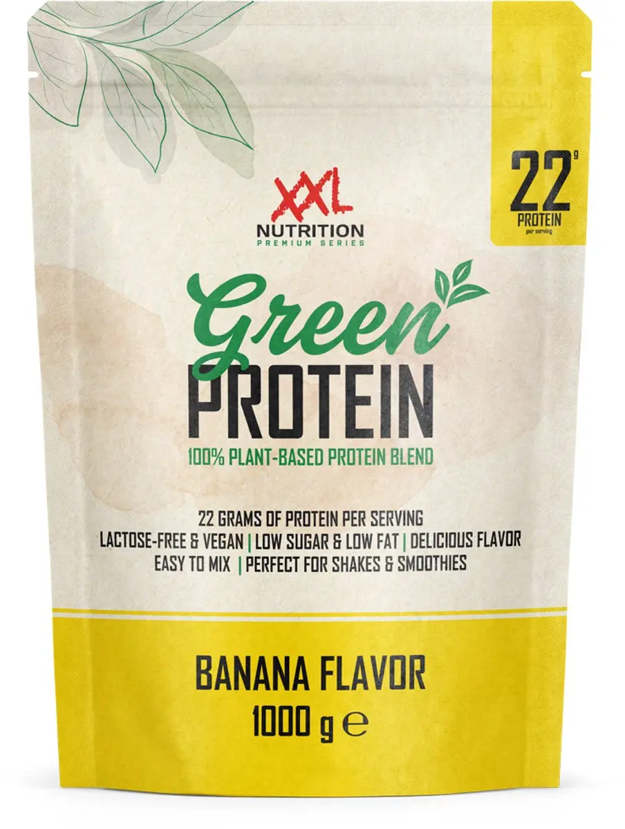 XXL Nutrition Green Protein Banaan Vegan Eiwitpoeder 1000g