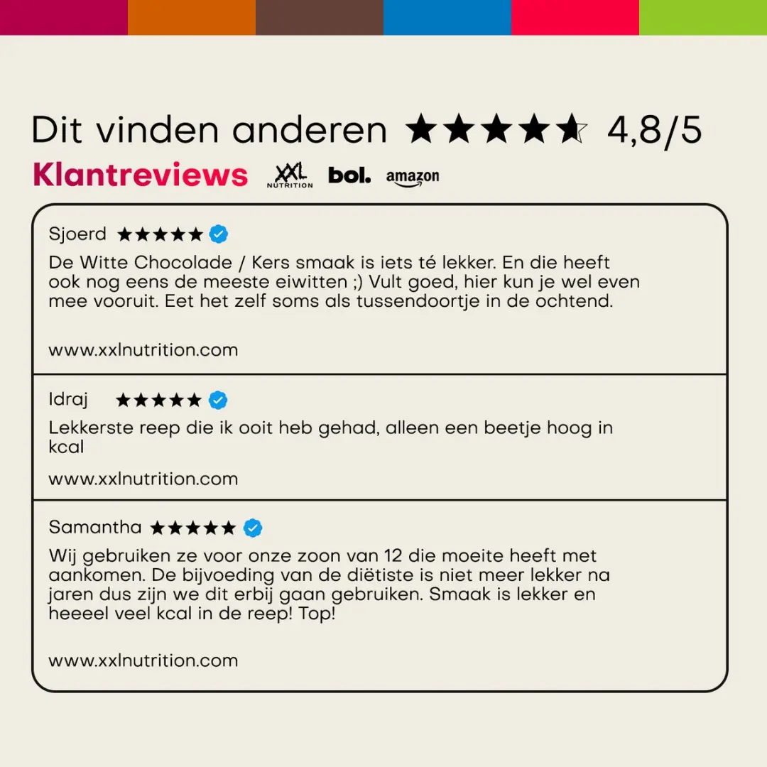 XXL Nutrition Oat Bar Witte Chocolade Kers - 12 Stuks