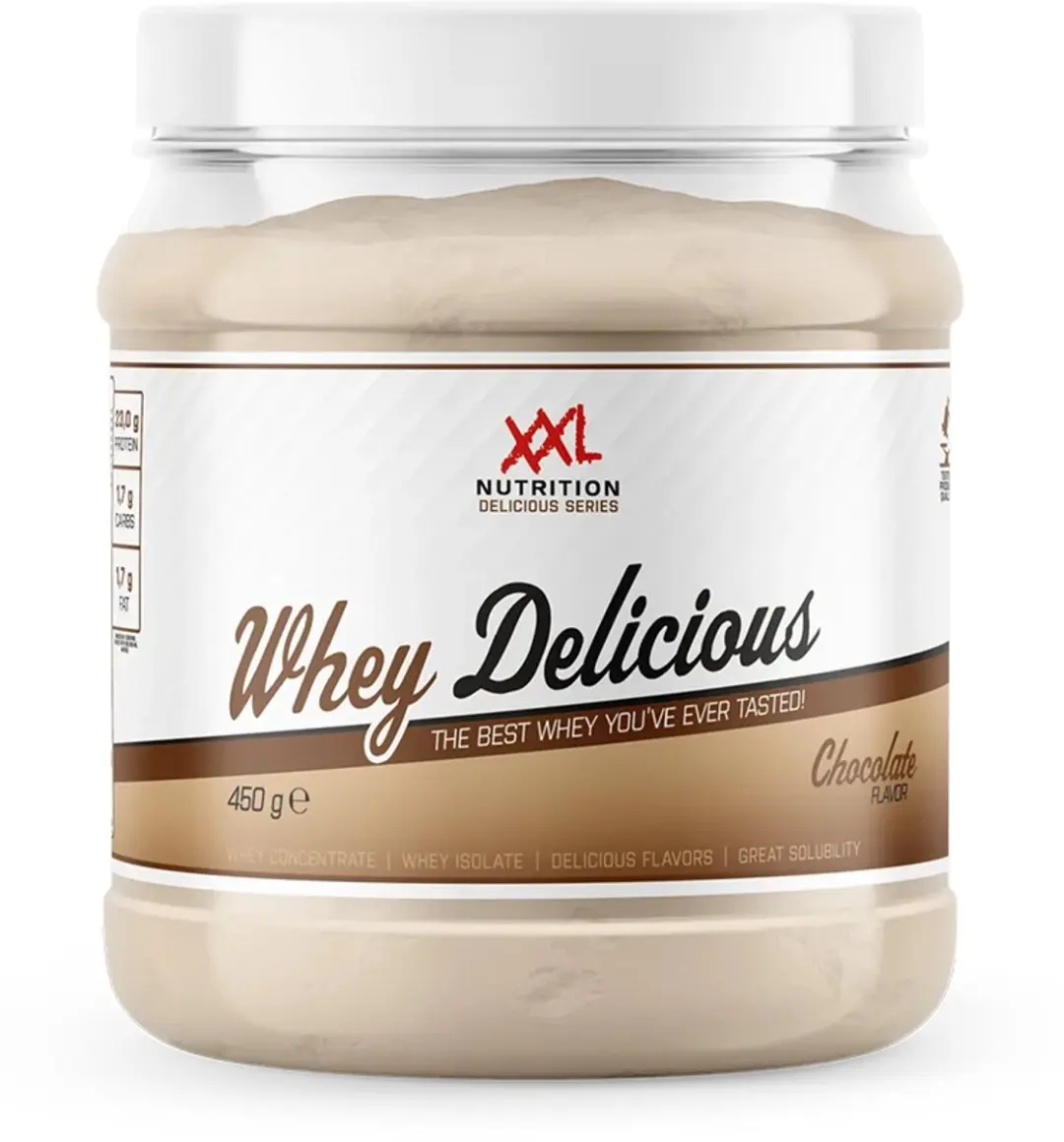 XXL Nutrition Whey Delicious Chocolade Eiwitpoeder 450g
