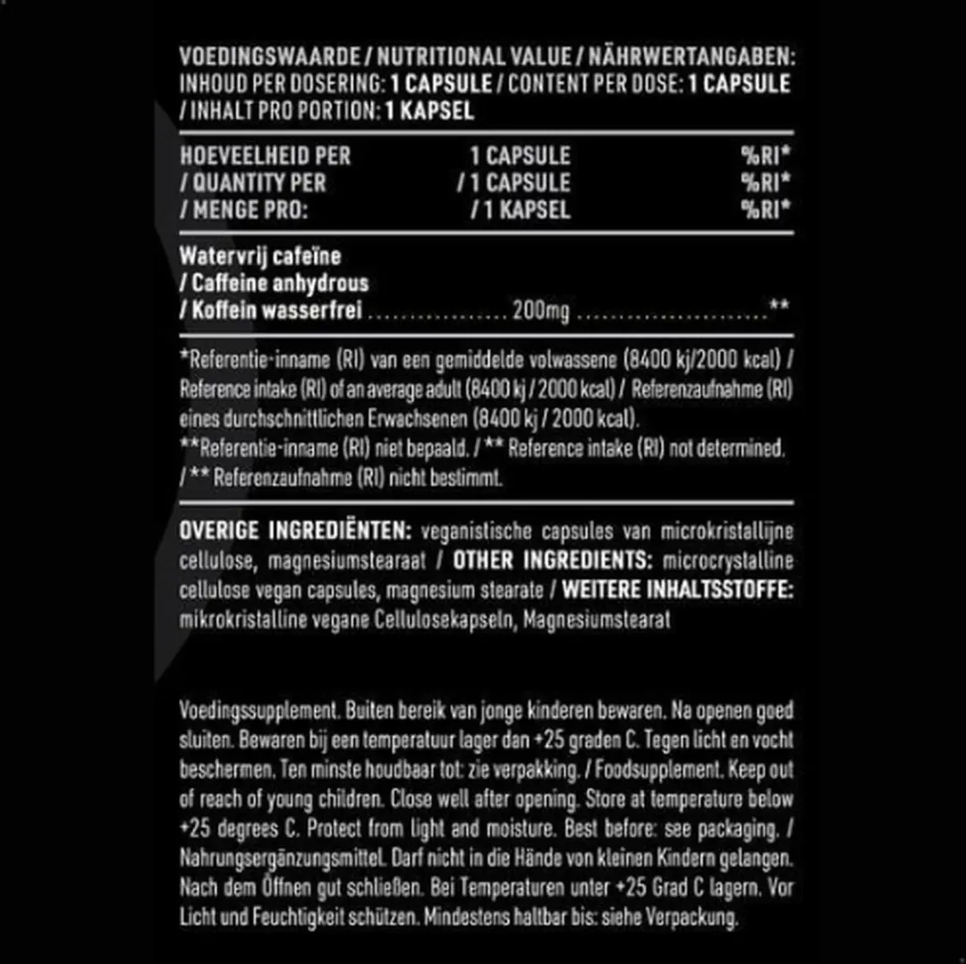 Pure Cafeïne 120 Vegan Capsules - 61g
