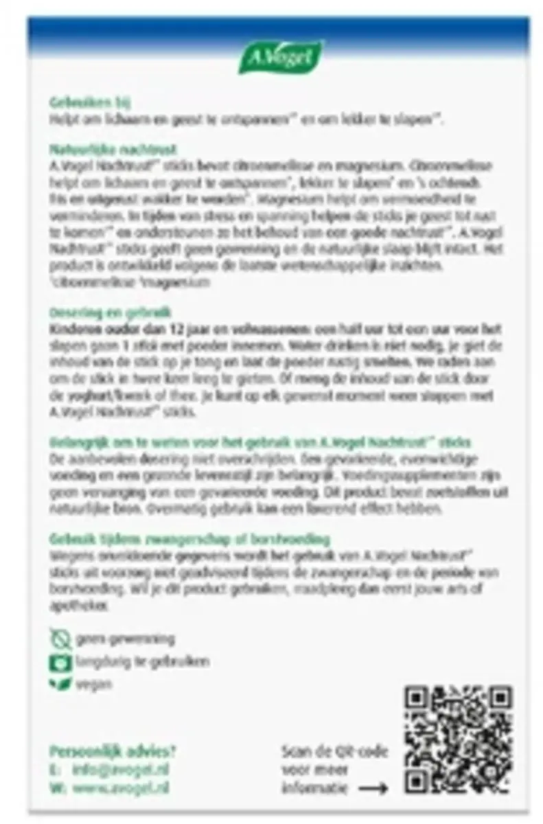 A.Vogel Nachtrust Sticks Hooggedoseerd - 28g