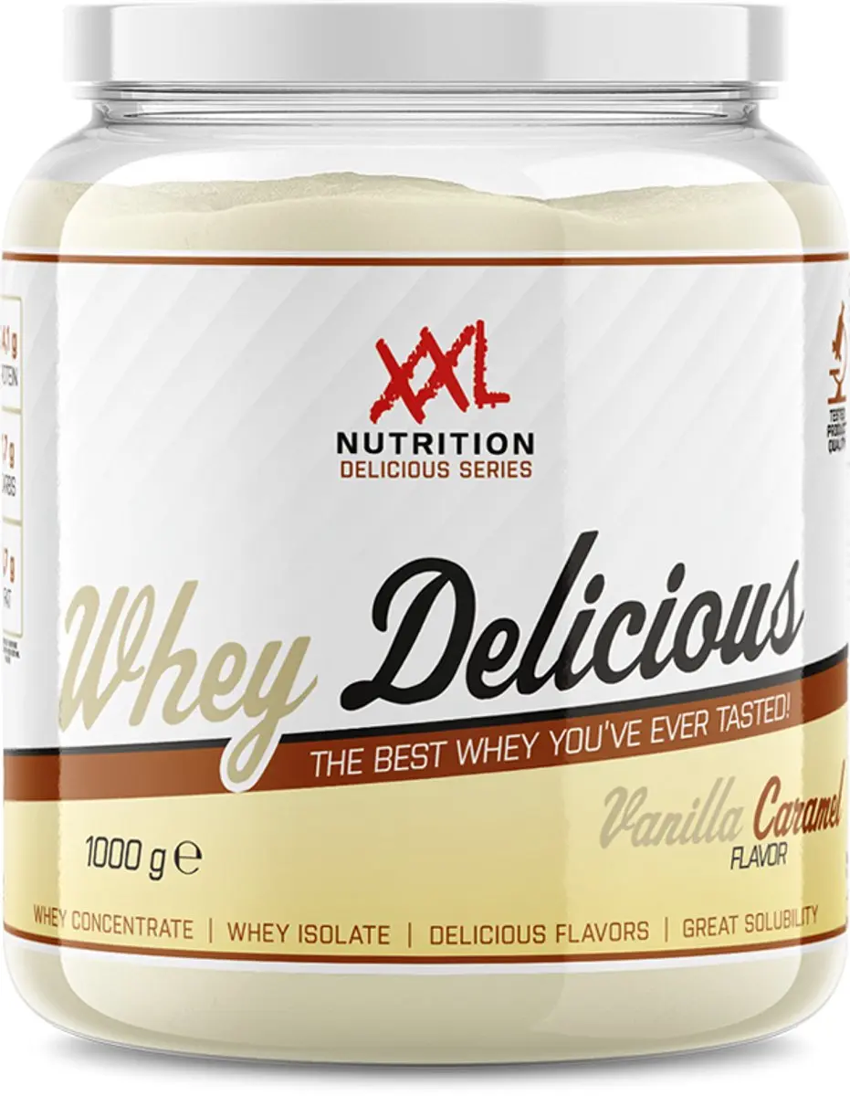 XXL Nutrition Whey Delicious Vanille Caramel Eiwitpoeder 1000g