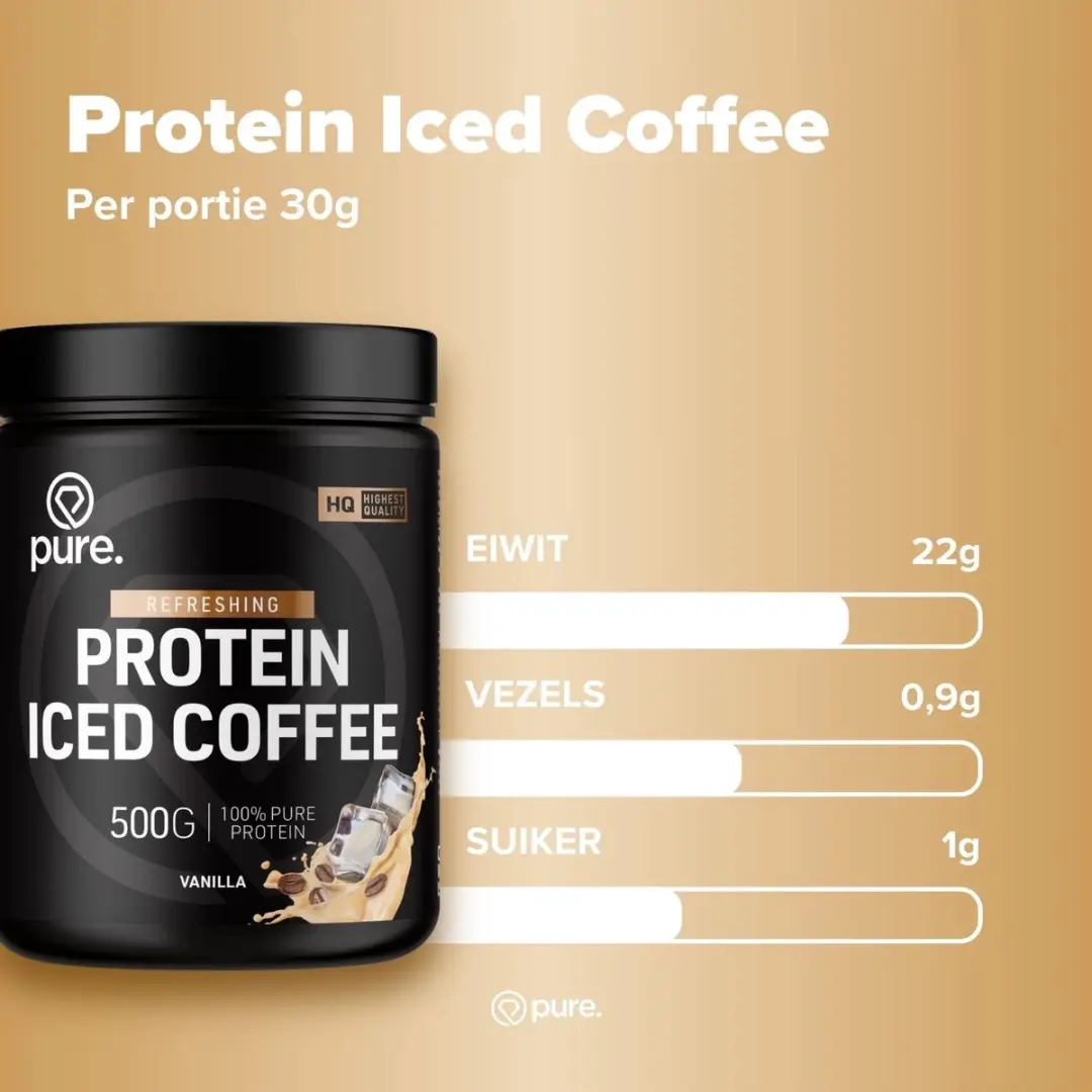 Pure Protein Iced Coffee 500g - 22g Whey - 80mg Cafeïne