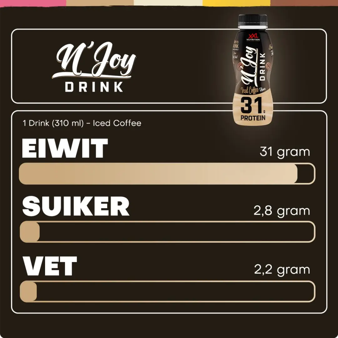 XXL Nutrition N'Joy Protein Drink Chocolade - 6x300ml