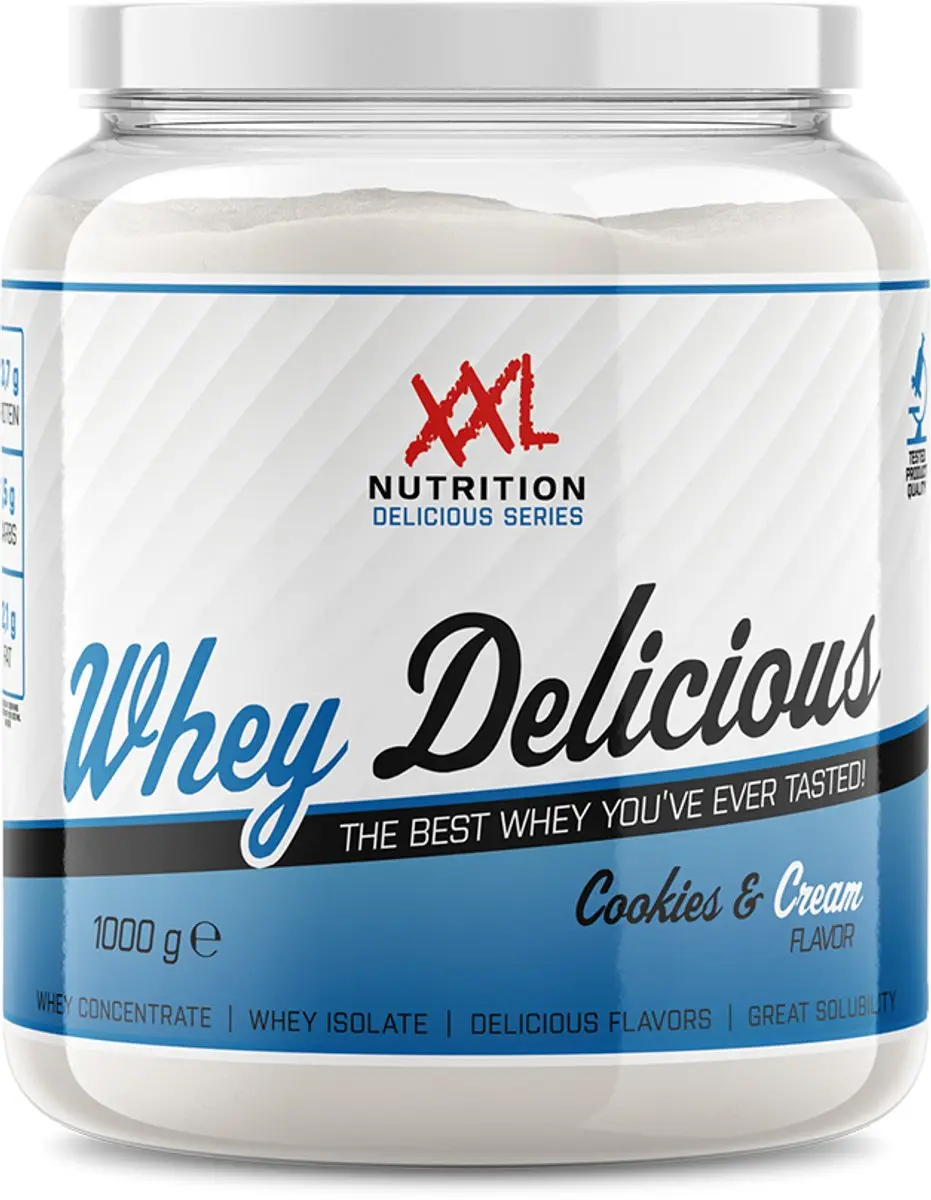 XXL Nutrition Whey Delicious Cookies & Cream Eiwitpoeder 1000g