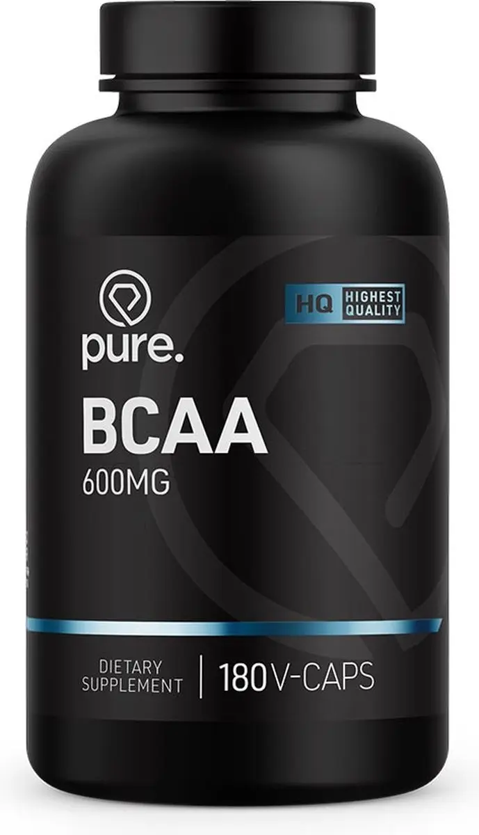 Pure BCAA 600mg V-Caps - 180 Stuks - Vegan