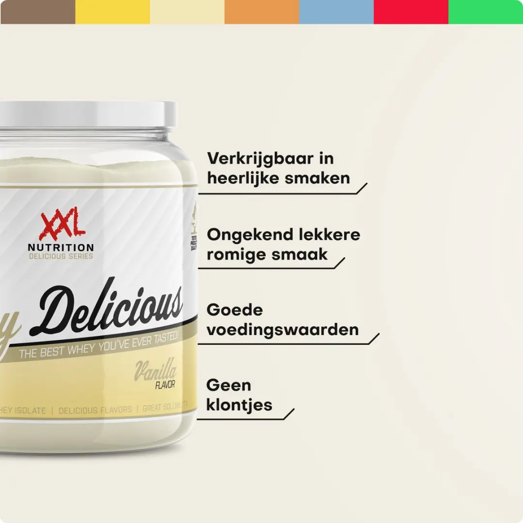 XXL Nutrition Whey Delicious Aardbei Eiwitpoeder 1000g