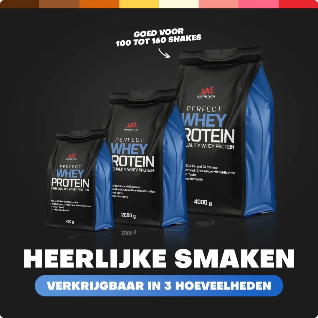 XXL Nutrition Perfect Whey Protein Chocolade Hazelnoot 750g - afbeelding 6 van 6