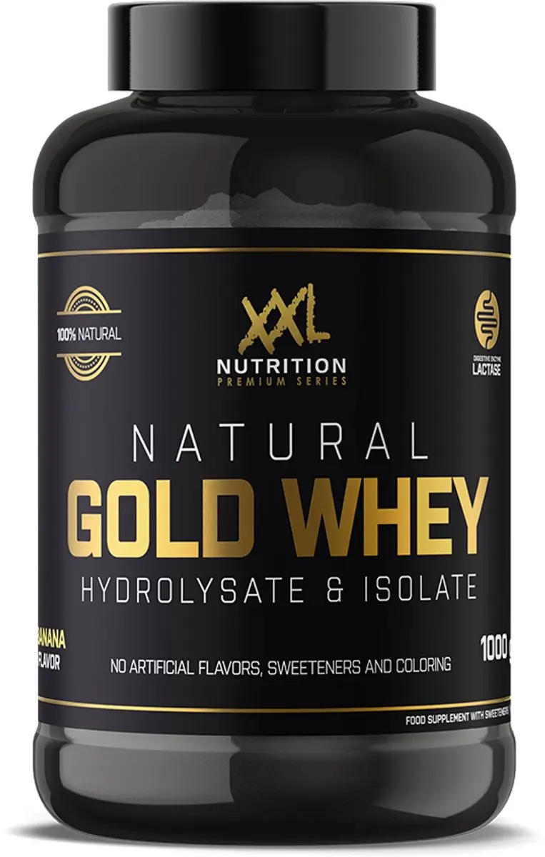 XXL Nutrition Natural Gold Whey Banaan Eiwitpoeder 1000g