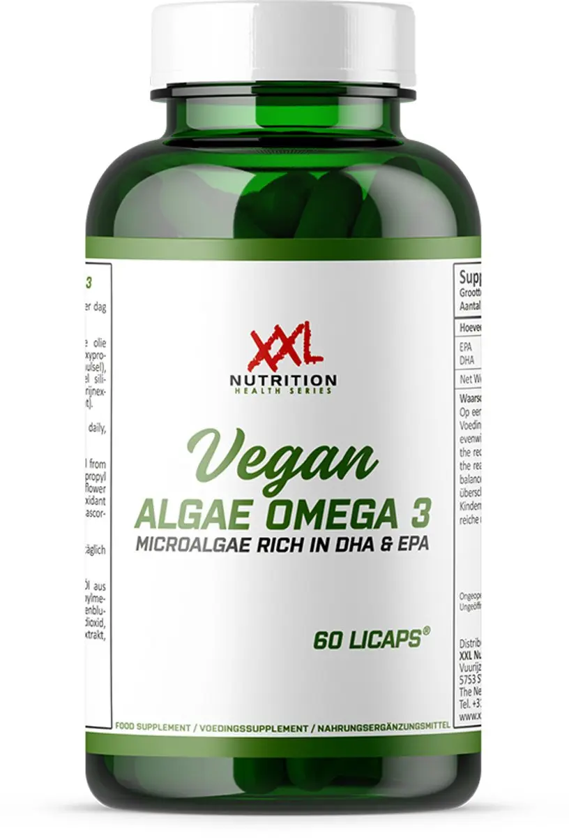 XXL Nutrition Vegan Algae Omega 3 60 Capsules
