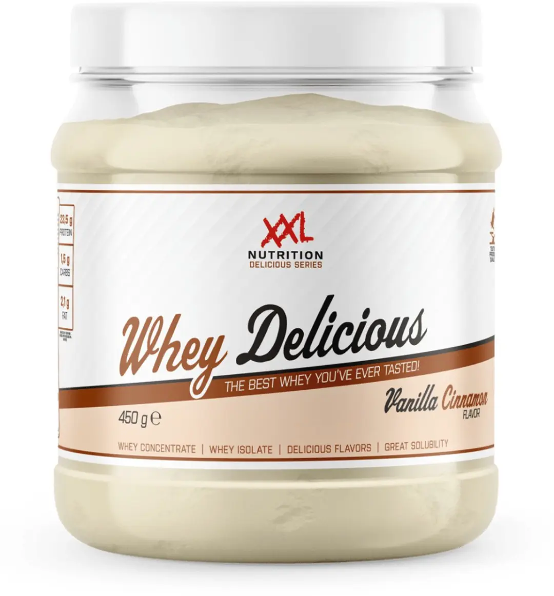 XXL Nutrition Whey Delicious Vanille Kaneel Eiwitpoeder 450g