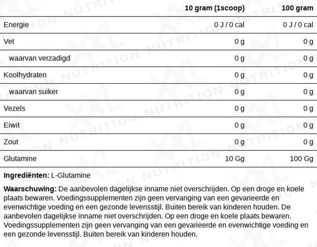 XXL Nutrition Glutamine 500g