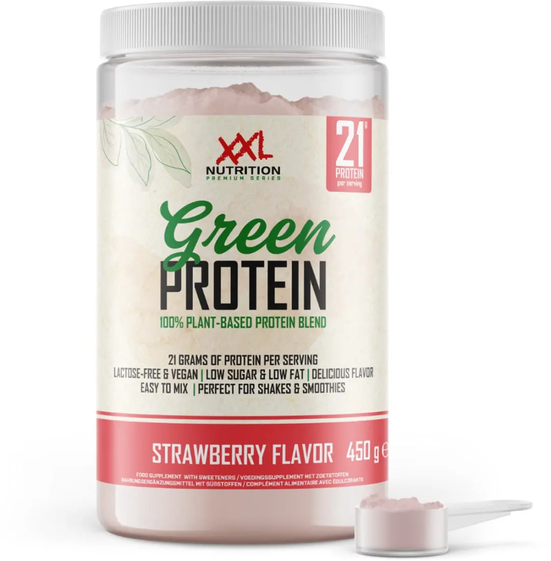 XXL Nutrition Green Protein Aardbei Vegan Eiwitpoeder 450g