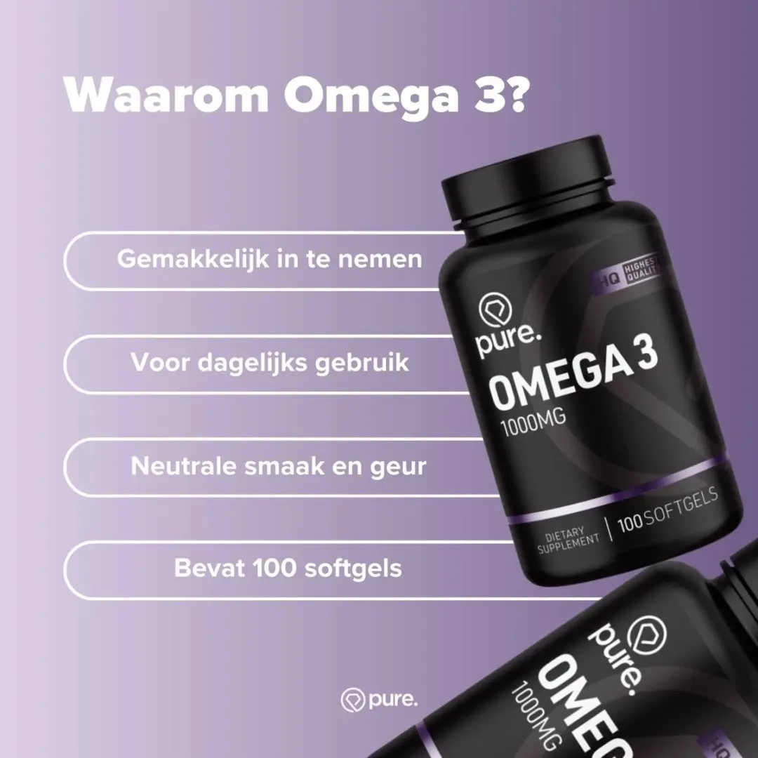 Pure Omega-3 1000mg Softgels - 100 Stuks