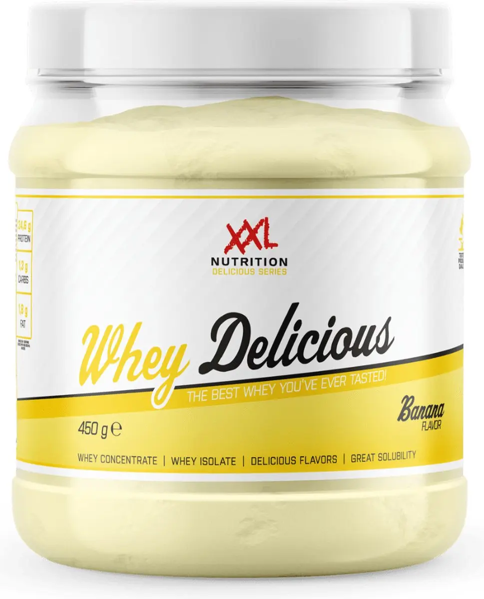 XXL Nutrition Whey Delicious Banaan Eiwitpoeder 450g