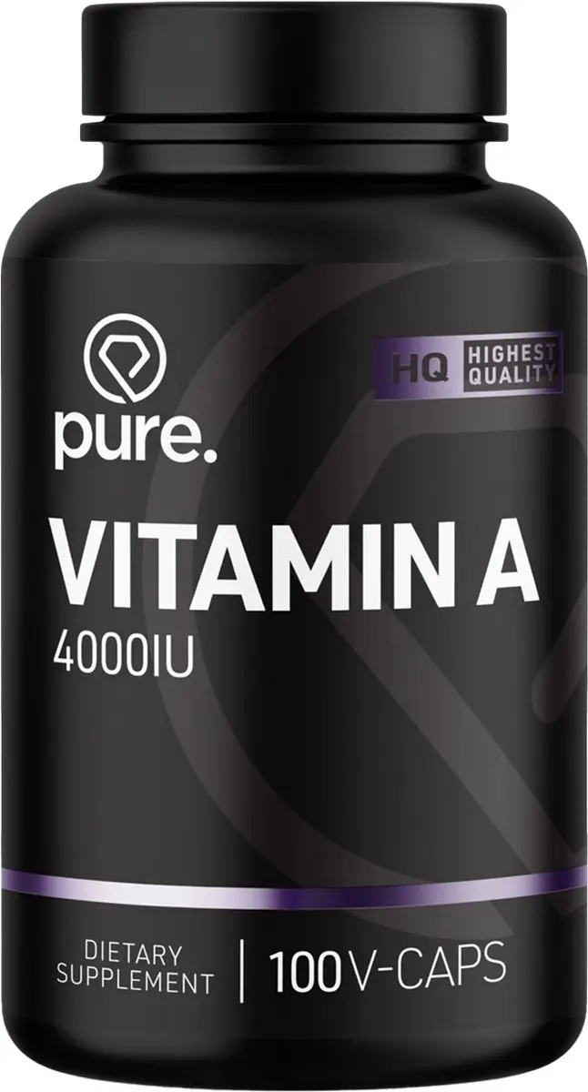Pure Vitamine A 4000 IU 100 Vegan Capsules