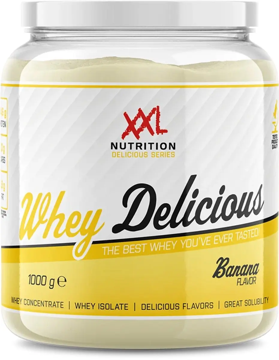 XXL Nutrition Whey Delicious Banaan Eiwitpoeder 1000g