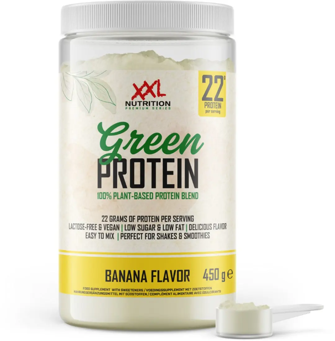 XXL Nutrition Green Protein Banaan Vegan Eiwitpoeder 450g