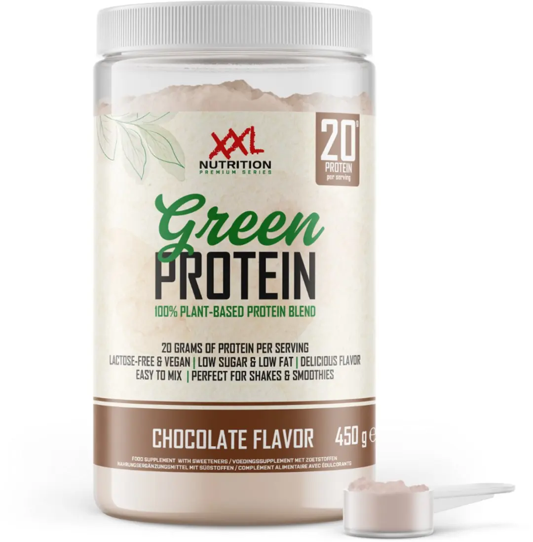 XXL Nutrition Green Protein Chocolade Vegan Eiwitpoeder 450g