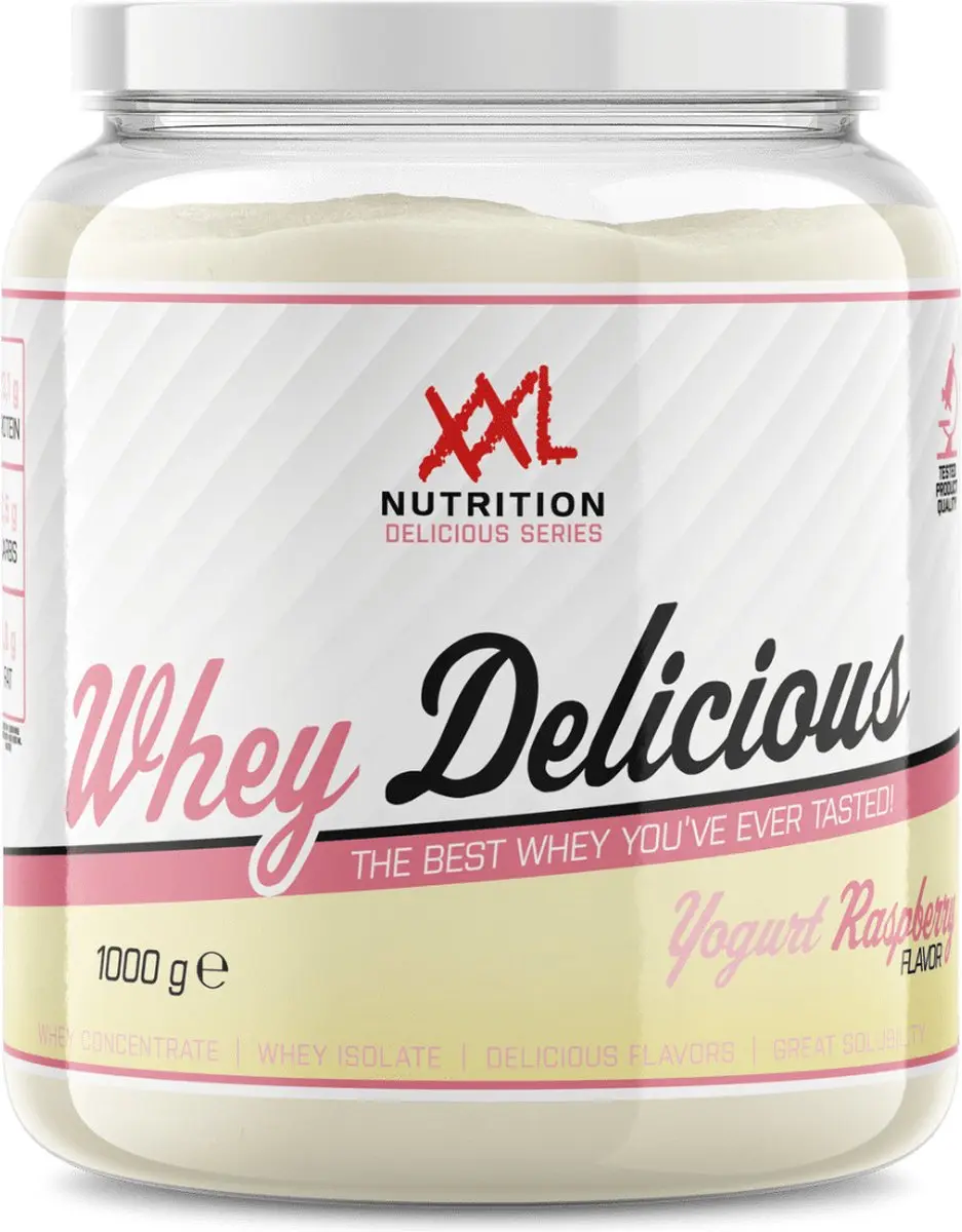 XXL Nutrition Whey Delicious Yoghurt Raspberry Eiwitpoeder 1000g