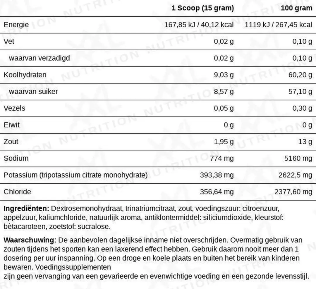 XXL Nutrition O.R.S. Hypotonic Drink 600g - 40 Doses - Orange