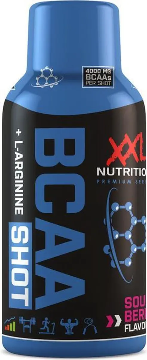 XXL Nutrition BCAA Shot 2:1:1 Sour Berry - 12 Stuks