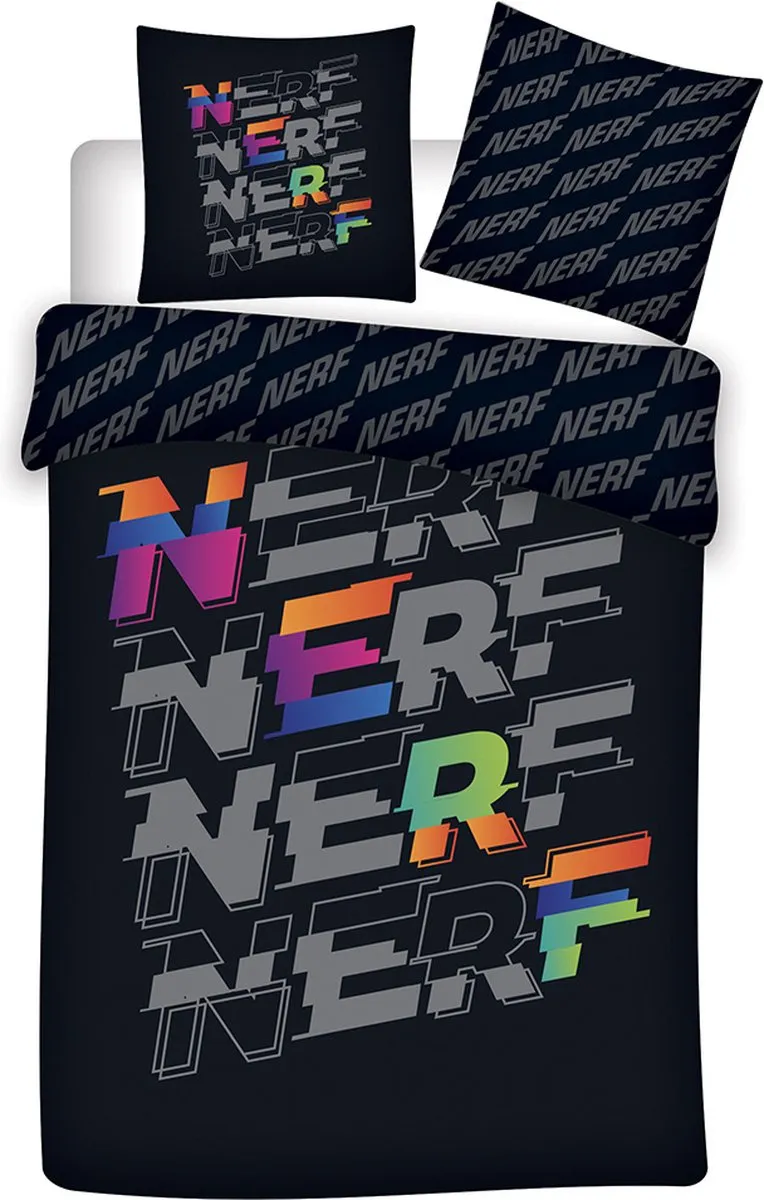 Nerf Dekbedovertrek Logo 140 x 200 cm