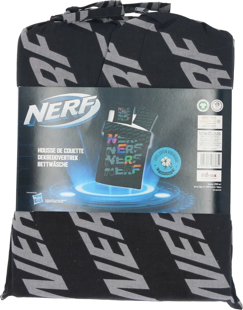 Nerf Dekbedovertrek Logo 140 x 200 cm - Bio Katoen