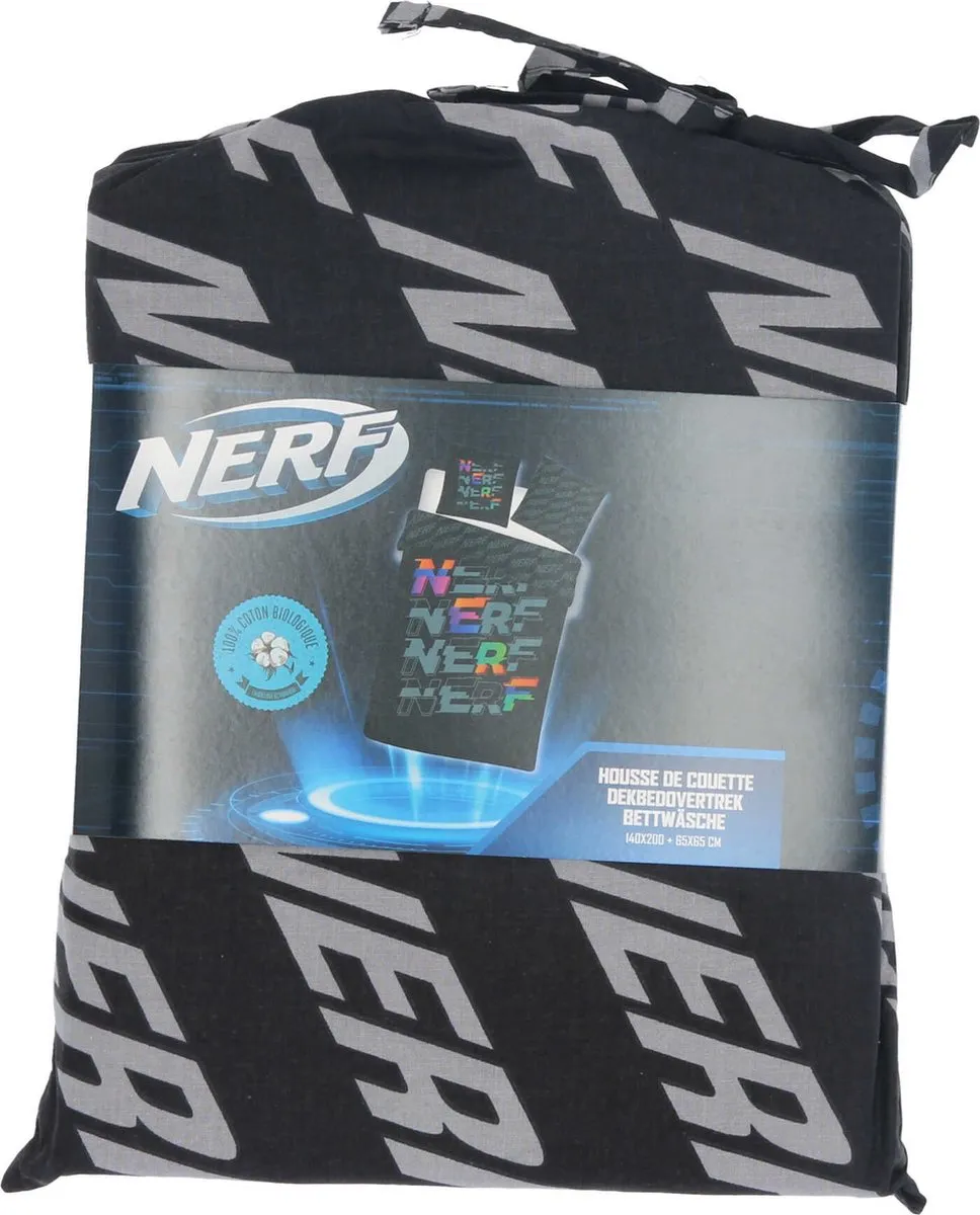 Nerf Dekbedovertrek Logo 140 x 200 cm - Bio Katoen