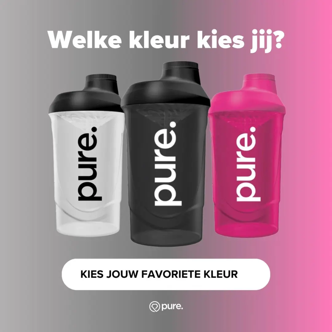 Pure Shakebeker Original 700ml - Transparant/Zwart