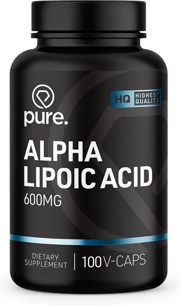 Pure Alpha Lipoic Acid 600mg - 100 Vegan Capsules