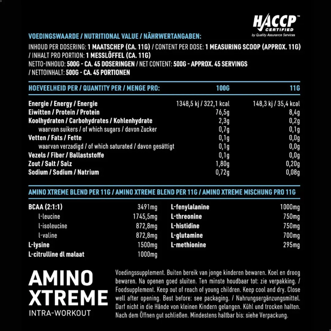 Pure Amino Xtreme Tropical 500g