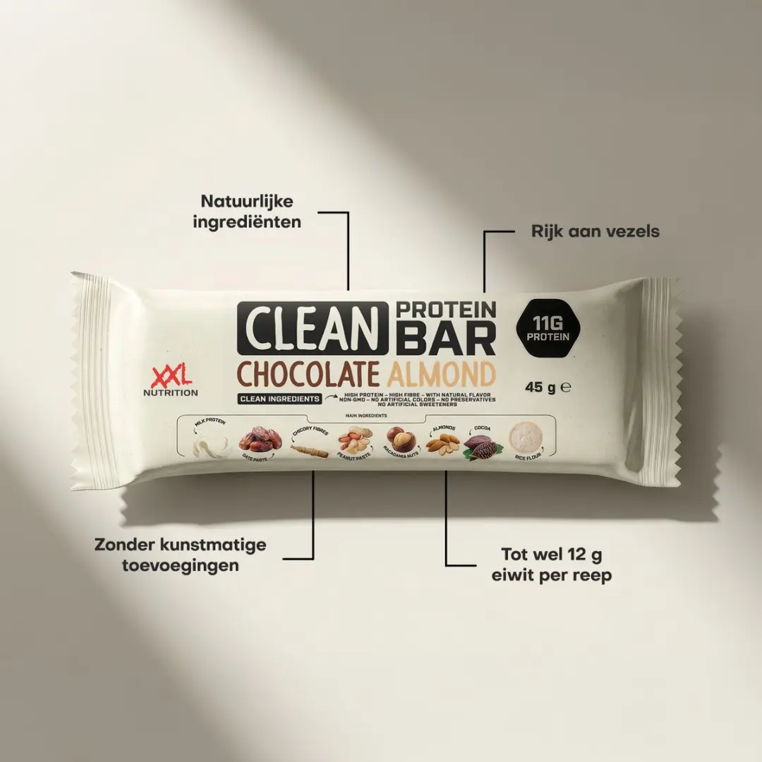 XXL Nutrition Clean Protein Bar - Chocolade Aardbei Framboos - 16 Stuks