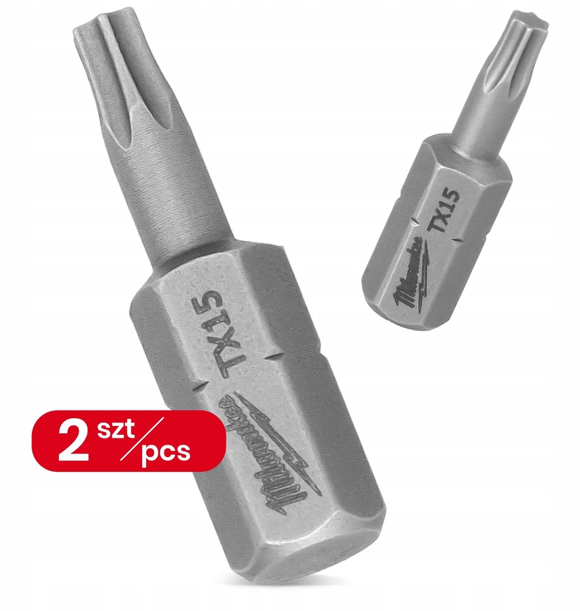 Milwaukee Torx TX15 Bits 25mm Magnetisch - 2x Staal S2