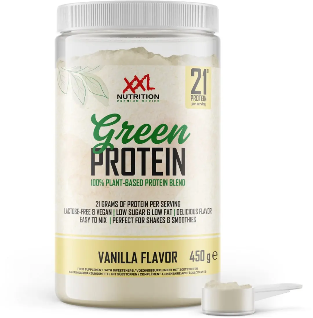 XXL Nutrition Green Protein Vanille Vegan Eiwitpoeder 450g