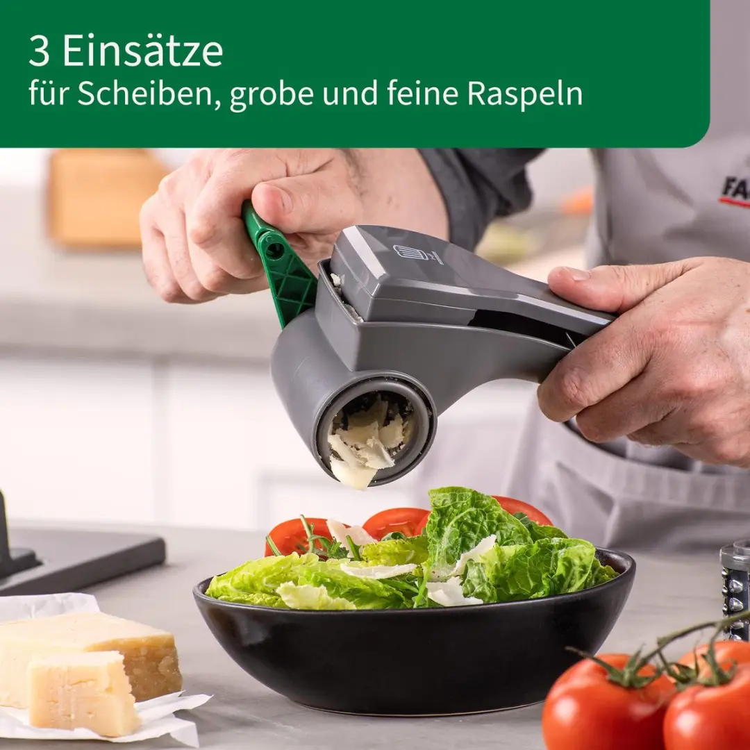 Fackelmann Chefkoch Trommelrasp - 3 Inzetstukken - afbeelding 4 van 6