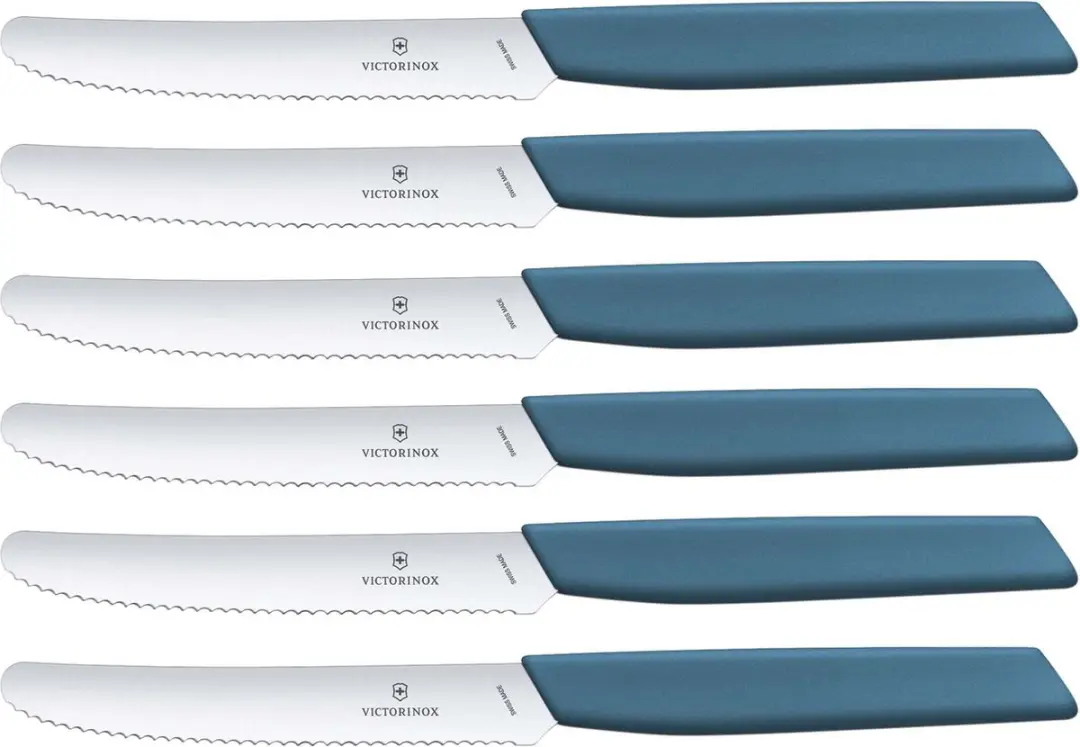 Victorinox Swiss Modern Tomatenmessen 11cm - 6-delig - Blauw