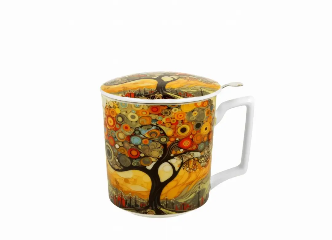 Duo Mok met Zeef MODERN TREE DUO - 450ml - New Bone China