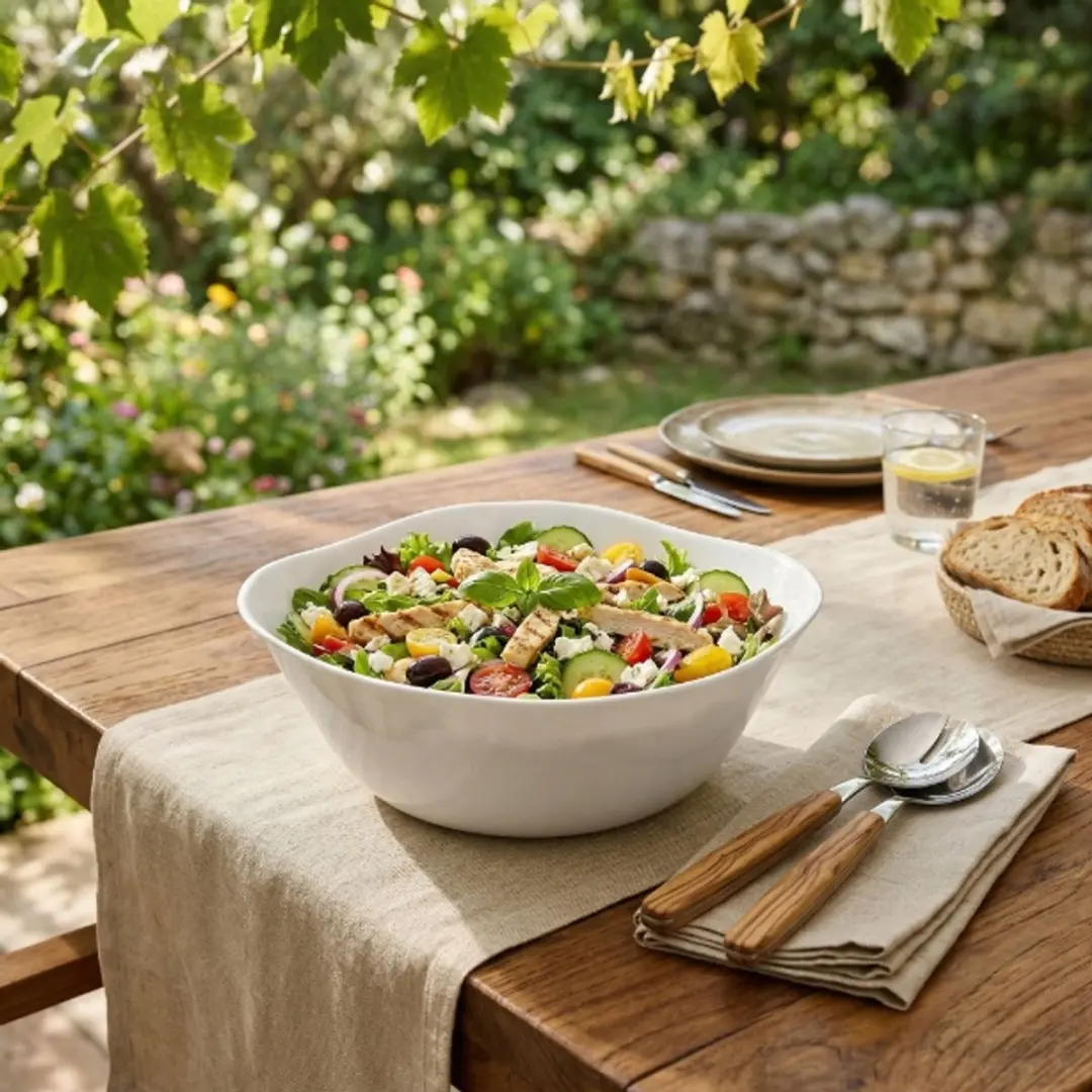 Bormioli Rocco Parma Set - Diepbord 23cm + Saladekom 14cm Wit