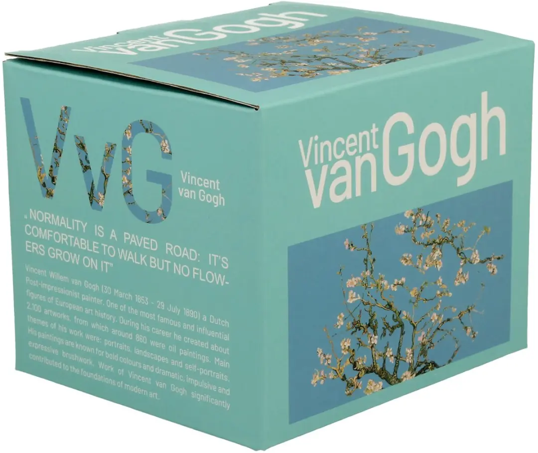 Duo Van Gogh Amandelbloesem Mok 430ml - Porselein - Blauw