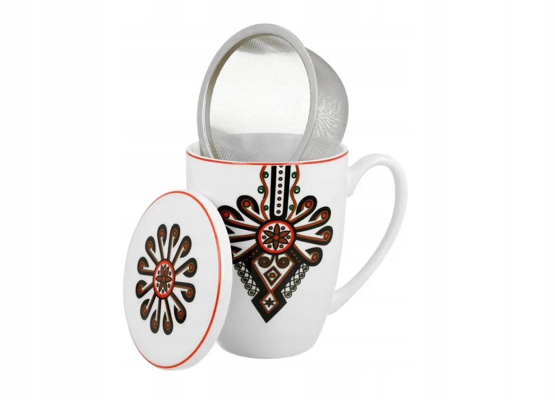 Duo Porseleinen Theemok met Infuser - 380ml - Parzenica Design