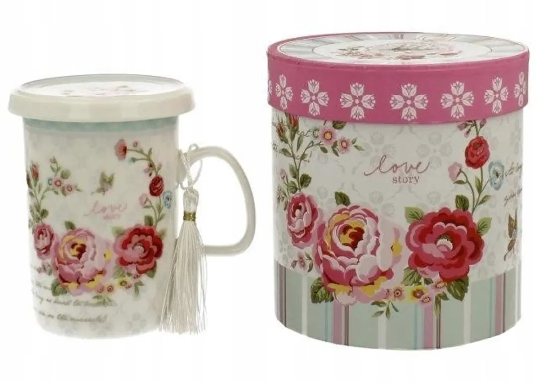 Duo Greta Porseleinen Theemok met Infuser 320ml