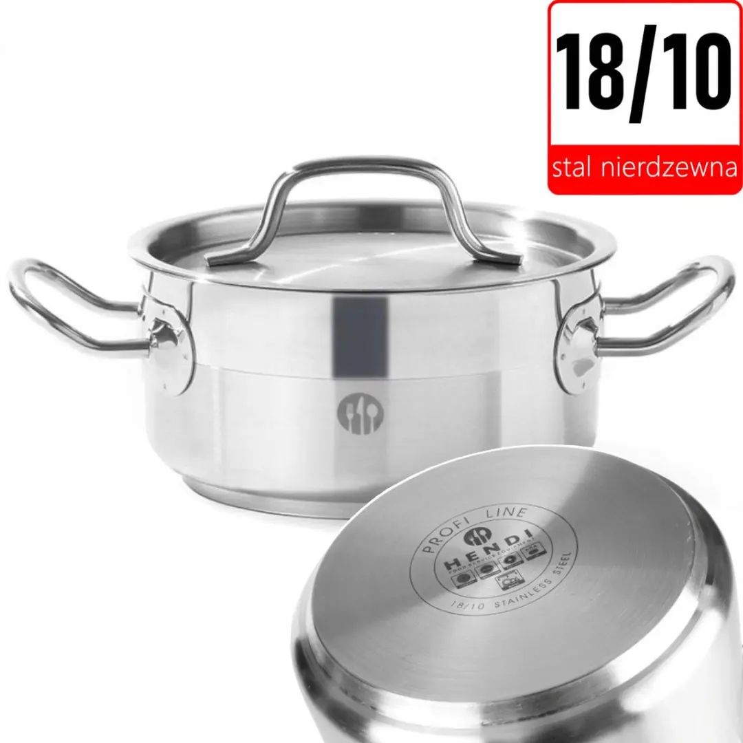 Hendi Profi Line Lage Kookpan 2.8L - Inductie - Zilver