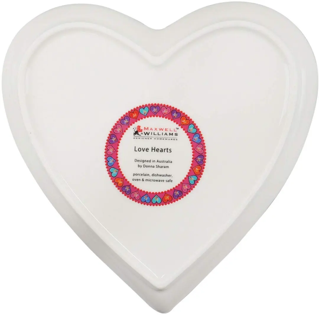 Maxwell & Williams Zig Zag Zeb Hartvormig Bordje - Roze 15,5cm