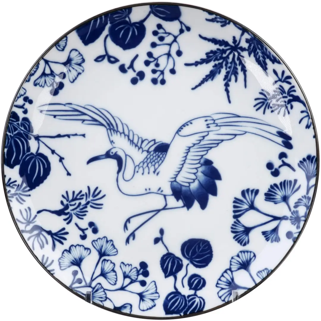 Tokyo Design Studio Flora Japonica Bordenset 4-delig - Ø16cm - Blauw/Wit