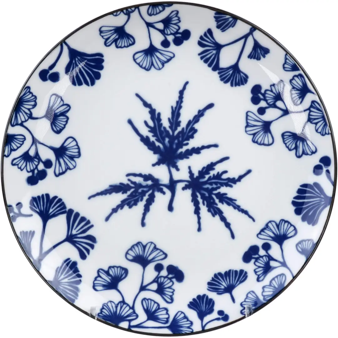 Tokyo Design Studio Flora Japonica Bordenset 4-delig - Ø16cm - Blauw/Wit