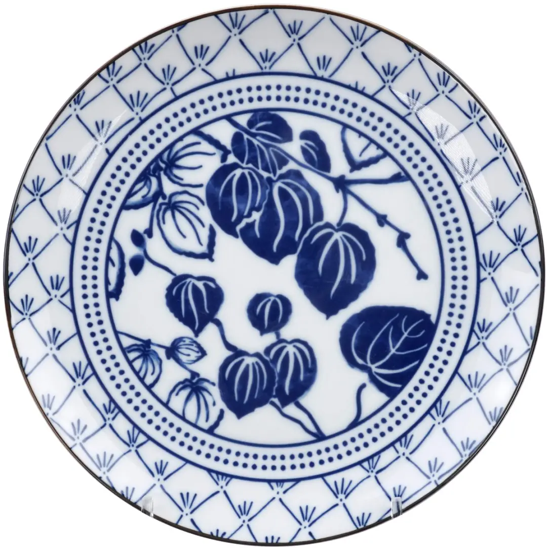 Tokyo Design Studio Flora Japonica Bordenset 4-delig - Ø16cm - Blauw/Wit