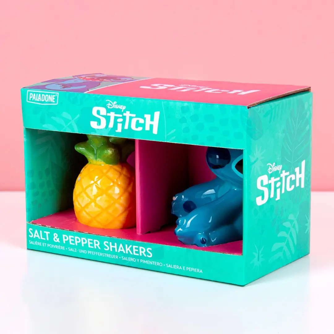 Paladone Stitch & Pineapple Zout- & Peperstrooiers PP13092LS - 2 Stuks - Blauw/Geel