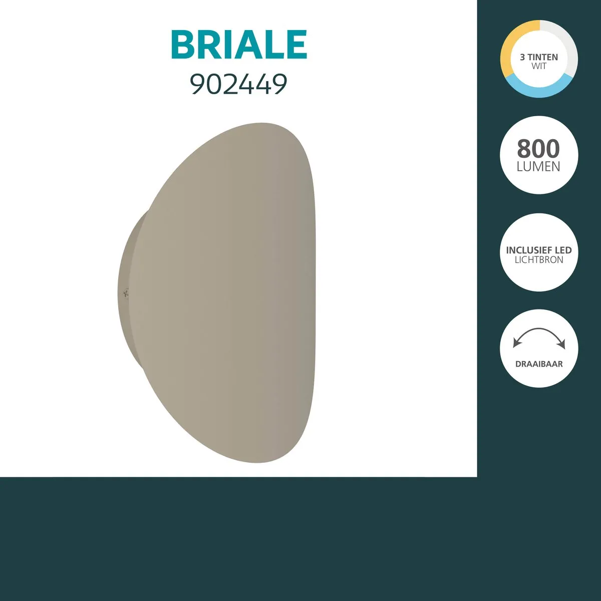 Eglo Briale Wandlamp Buiten 20cm - Zandkleur - afbeelding 6 van 6