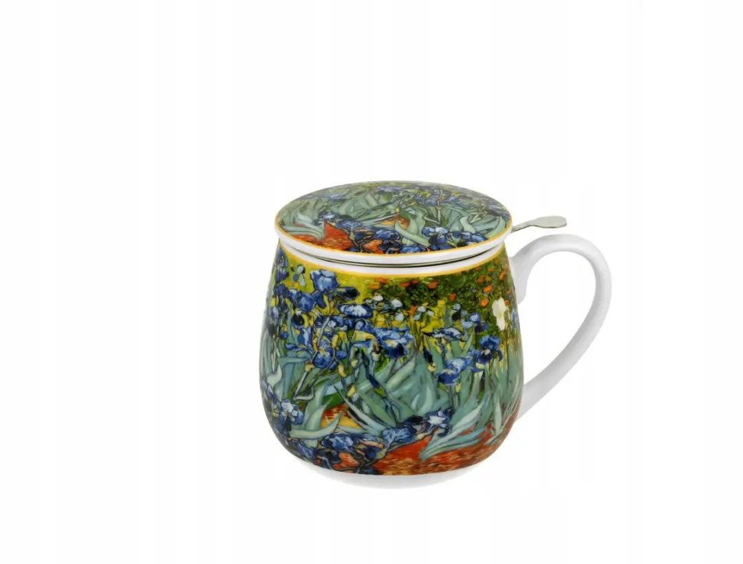 Duo Van Gogh Irissen Mok met Infuser 430ml - Porselein Multicolor